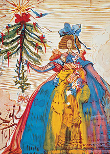 Felicitación de Navidad, 1961 (con la infanta Margarita de "Las meninas")