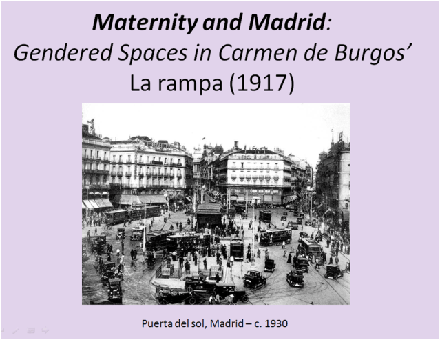 Maternity in Madrid - Title slide
