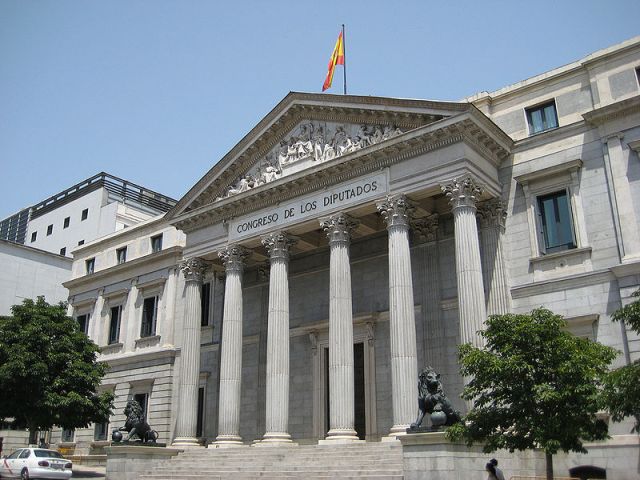 Today: Palacio de las Cortes, Congreso de los diputados. Madrid. Image via wikipedia.
