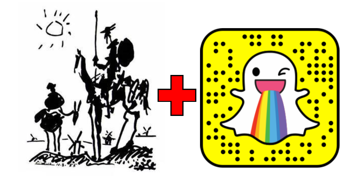 Quijote plus Snapchat