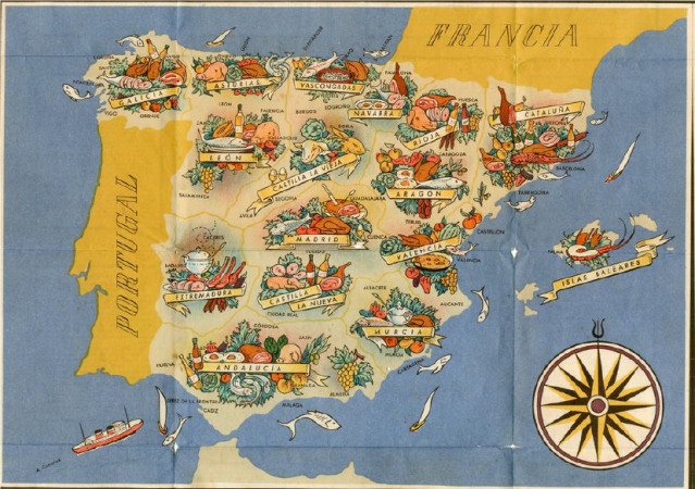 Mapa gastronomico_Feria Barcelona-1944